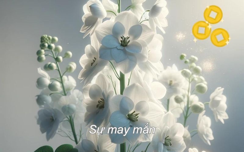 Hoa phi yến trắng biểu tượng may mắn trắng