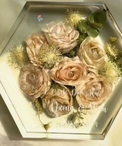 Khối hoa cưới hình lục giác