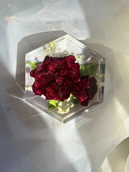 Khối hoa cưới hình lục giác