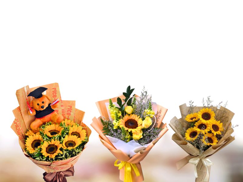 Hoa hướng dương mừng tốt nghiệp cũng như là một lời chúc về tương lai sẽ đạt được nhiều thành công