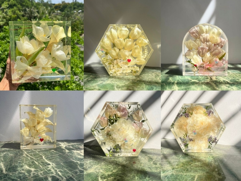 Khóa Học Làm Tranh Hoa Cưới Resin - Hành Trình Biến Kỷ Niệm Thành Nghệ Thuật