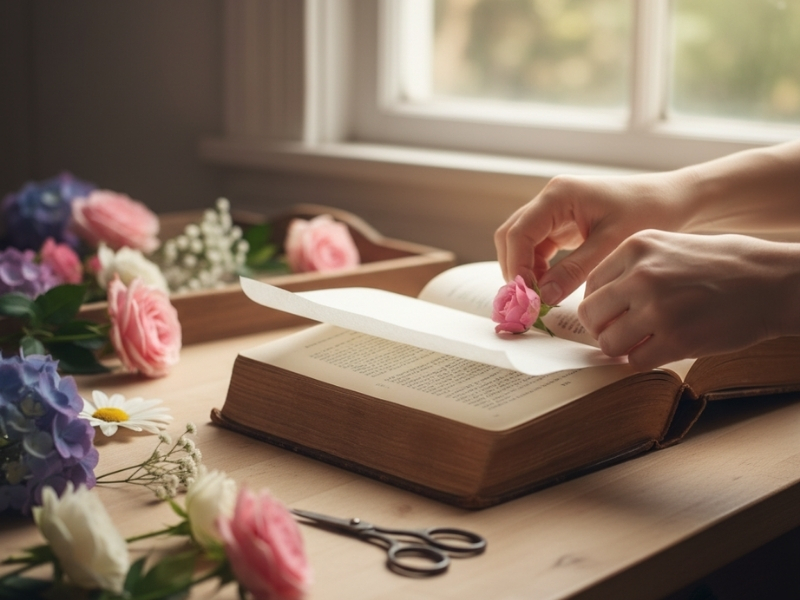 Ép Khô Bằng Sách Hoặc Máy Ép Hoa