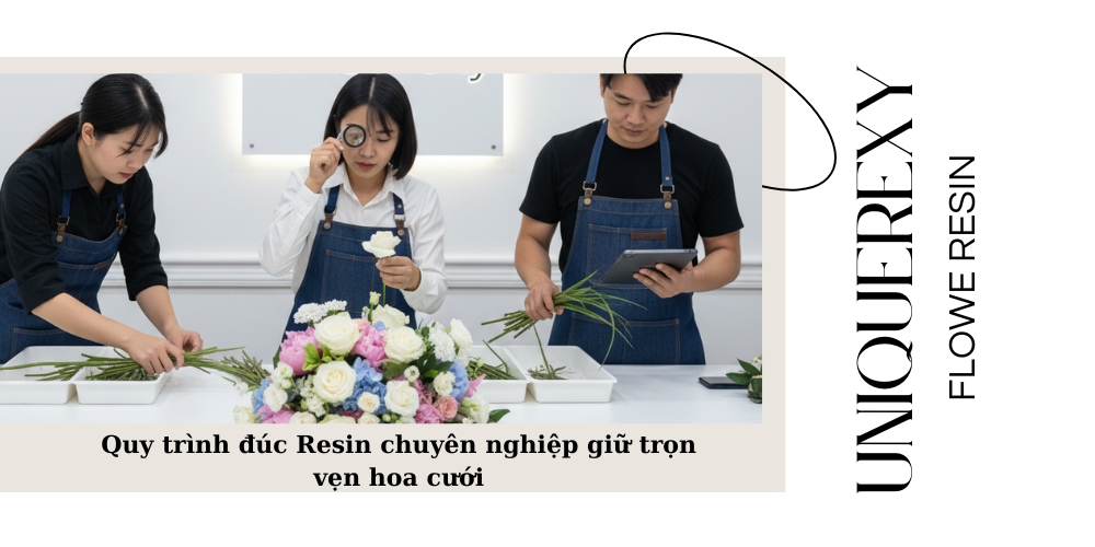 Quy trình đúc Resin chuyên nghiệp giữ trọn vẹn hoa cưới