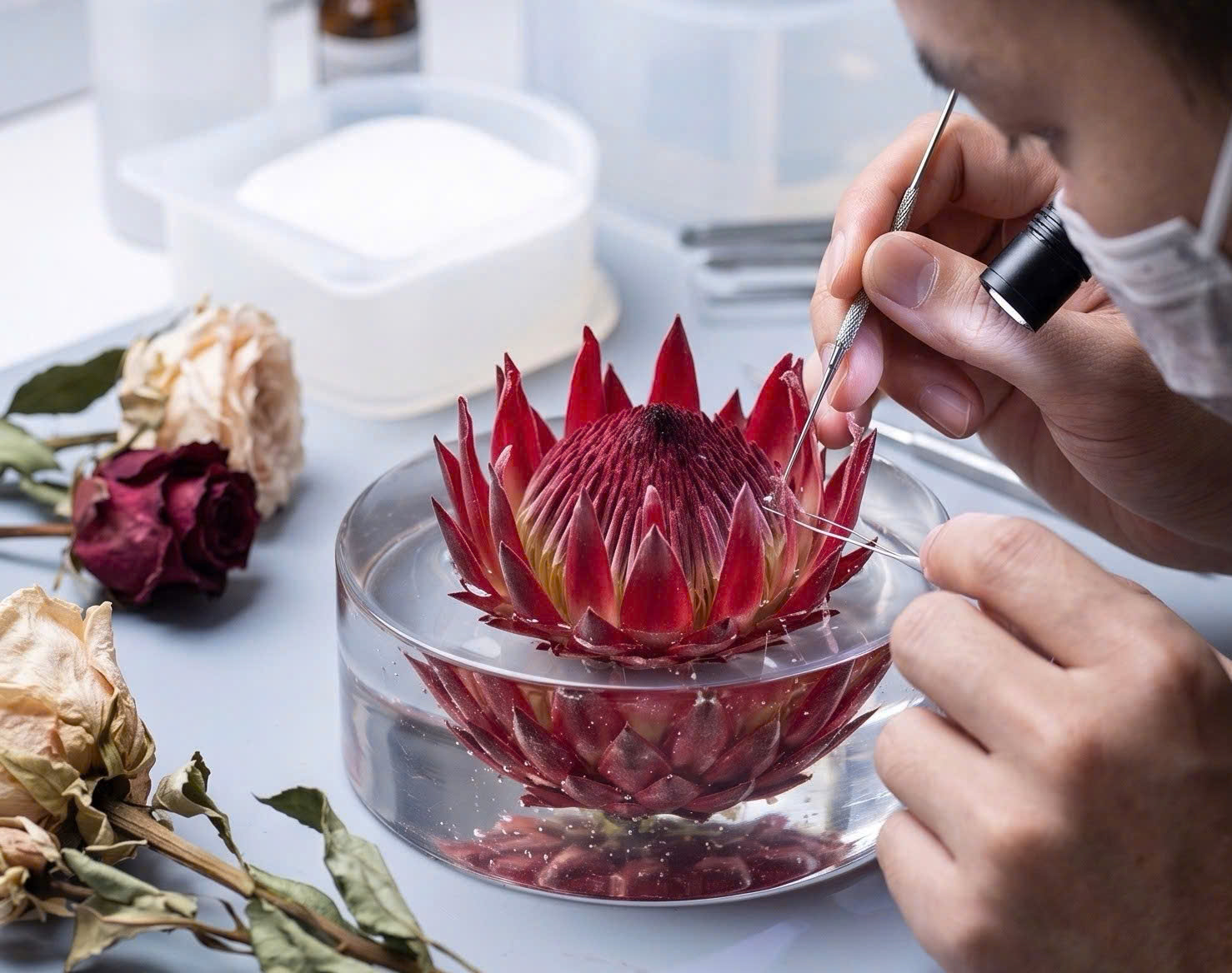 Khối Đèn Hoa Cưới Resin: Nơi Ánh Sáng Kể Câu Chuyện Về Sự Che Chở