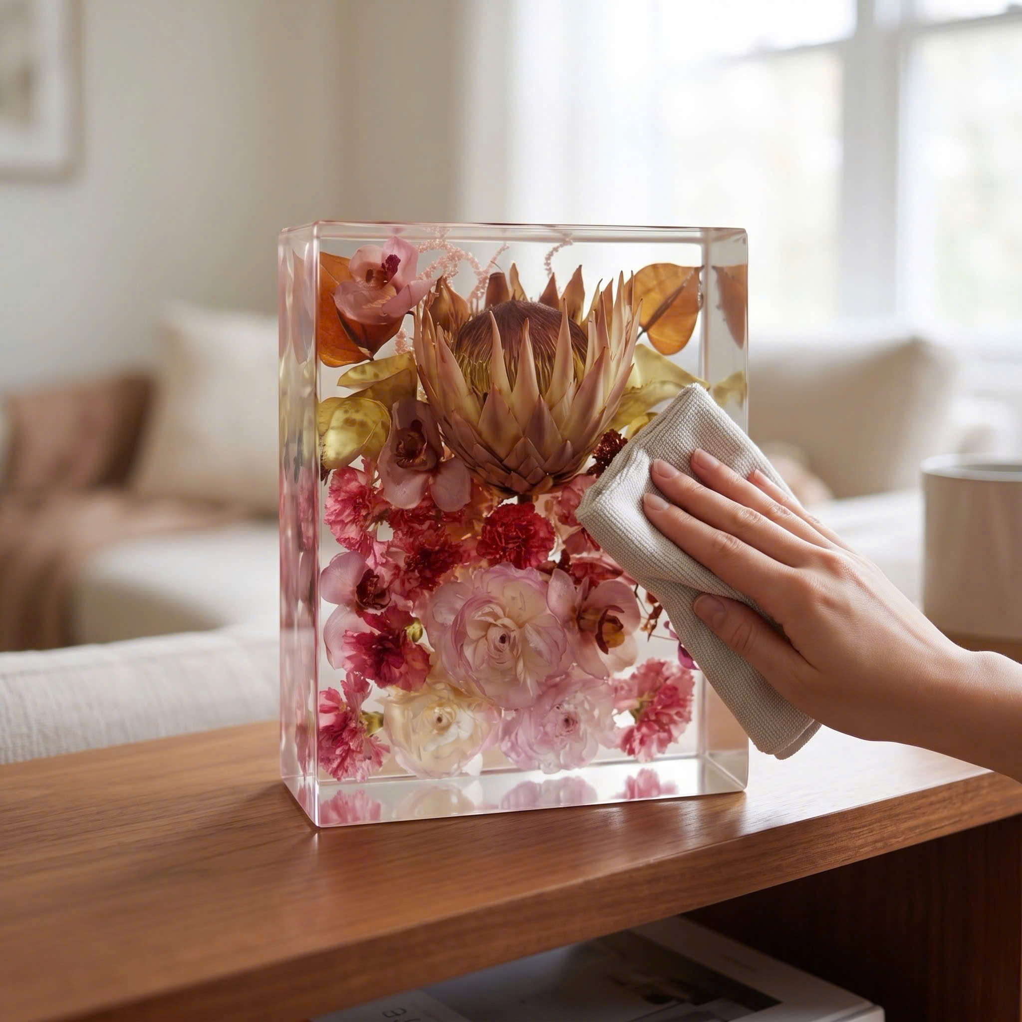 Khối Đèn Hoa Cưới Resin: Nơi Ánh Sáng Kể Câu Chuyện Về Sự Che Chở