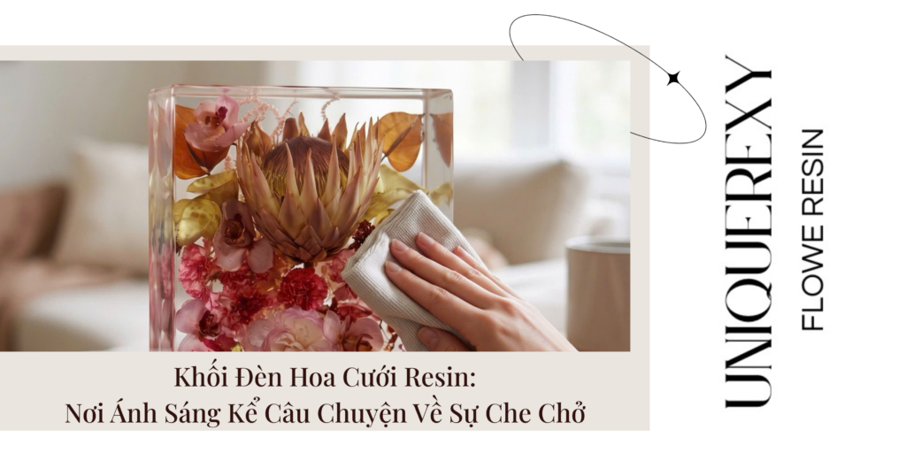 Khối Đèn Hoa Cưới Resin: Nơi Ánh Sáng Kể Câu Chuyện Về Sự Che Chở